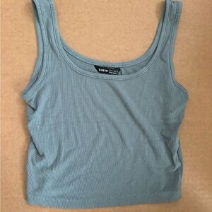 Light green ribbed tank top